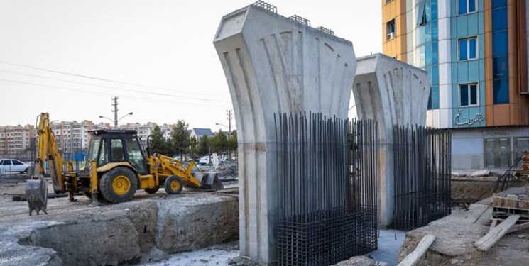 پیشرفت ۴۰ درصدی تقاطع غیرهمسطح فردوسی‌_‎ صد‎و‎‌قی 